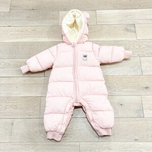 Pink Snowsuit Baby 12M winter one piece